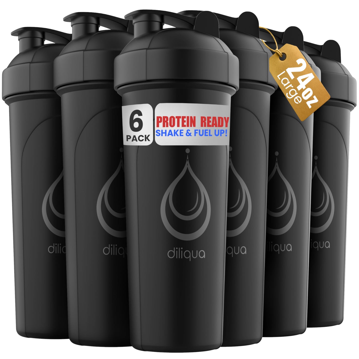 4 PACK, 20 oz Shaker Bottles for Protein Mixes | BPA-Free & Dishwasher Safe | 4 small protein shaker bottle | Shaker Cups for protein shakes | Blender Shaker Bottle Pack