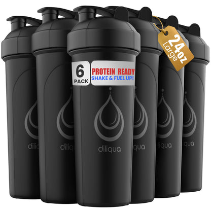 4 PACK, 20 oz Shaker Bottles for Protein Mixes | BPA-Free & Dishwasher Safe | 4 small protein shaker bottle | Shaker Cups for protein shakes | Blender Shaker Bottle Pack