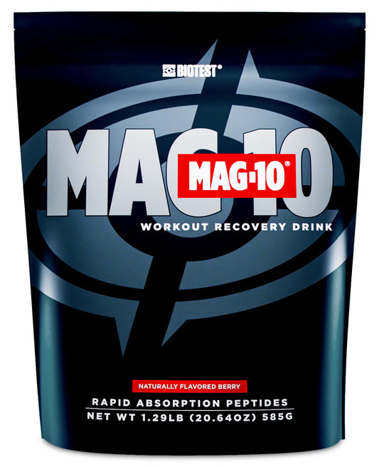 MAG-10 Recovery Drink Mix - Fast-Absorbing Peptides & Cluster Dextrin for Muscle Gains, Quick Recovery & Peak Performance - 15 Servings, Berry (1.29 lb)