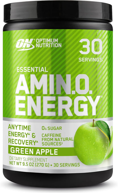 Optimum Nutrition Amino Energy - Pre Workout with Green Tea, BCAA, Amino Acids, Keto Friendly, Green Coffee Extract, Energy Powder - Blue Raspberry, 30 Servings (Packaging May Vary)