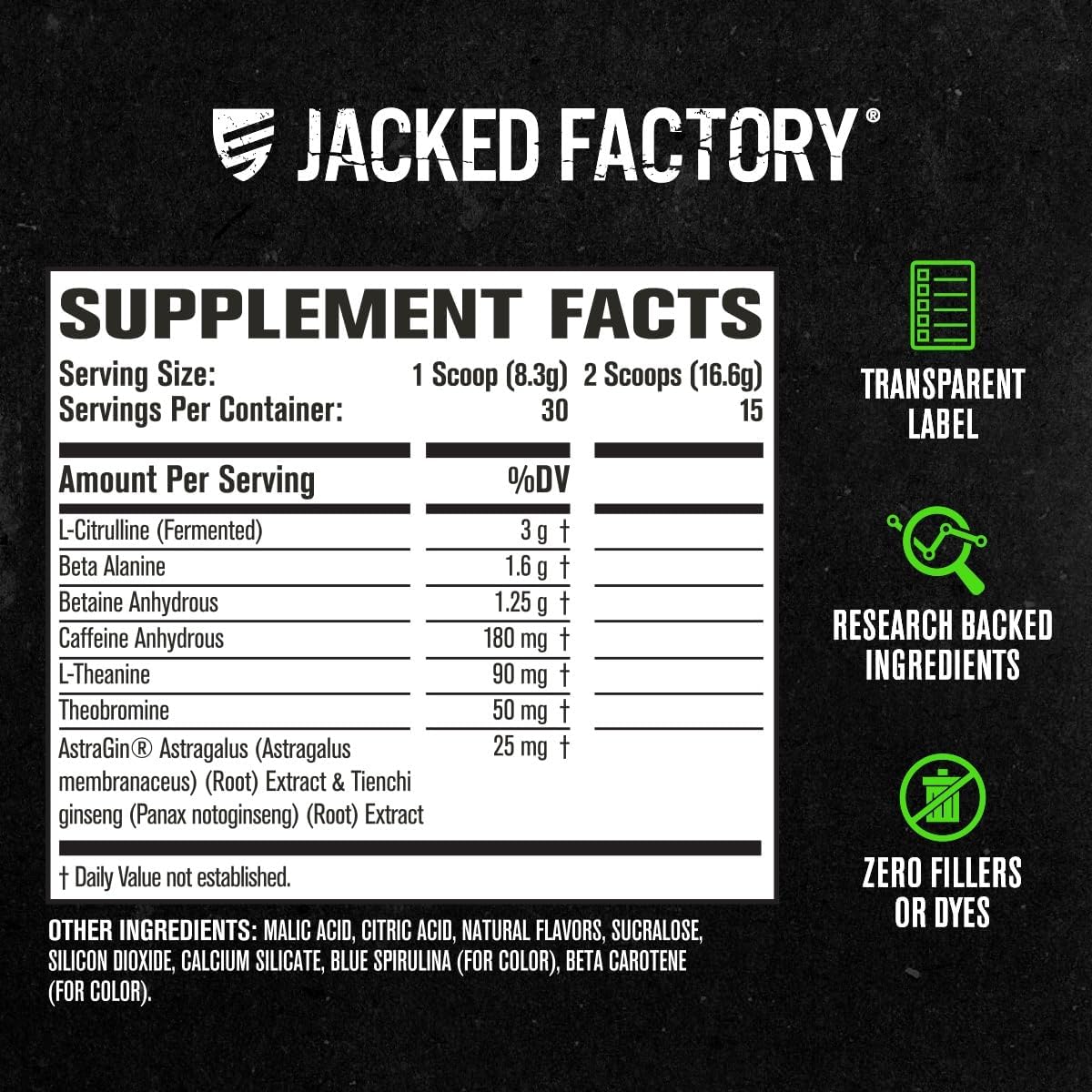 Jacked Factory NITROSURGE Pre Workout Supplement - for Energy, Instant Strength Gains, Clear Focus, Intense Pumps - Nitric Oxide Booster & Preworkout Powder with Beta Alanine - 30 Servings, Pineapple