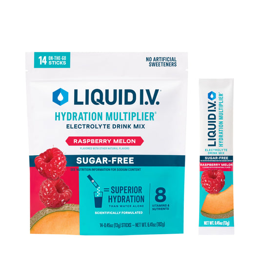 Liquid I.V.® Hydration Multiplier Sugar-Free - White Peach | Electrolyte Powder Drink Mix | 1 Pack (14 Servings)