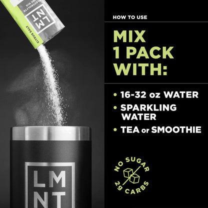 LMNT Zero Sugar Electrolytes - Raspberry Salt | Drink Mix | 30-Count