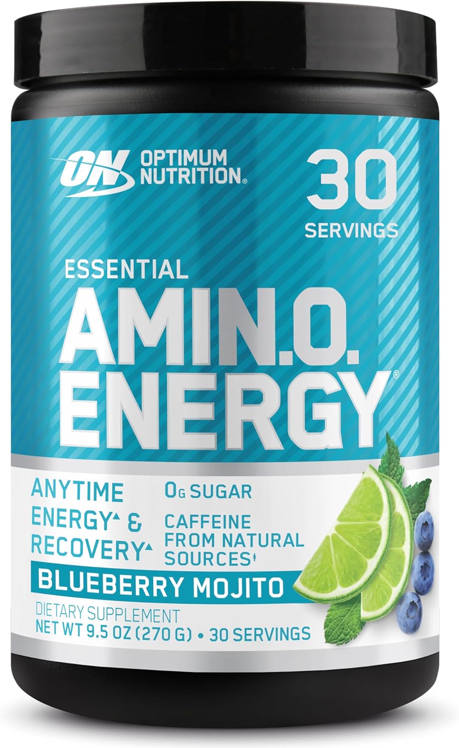 Optimum Nutrition Amino Energy - Pre Workout with Green Tea, BCAA, Amino Acids, Keto Friendly, Green Coffee Extract, Energy Powder - Blue Raspberry, 30 Servings (Packaging May Vary)