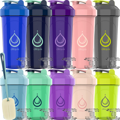 4 PACK, 20 oz Shaker Bottles for Protein Mixes | BPA-Free & Dishwasher Safe | 4 small protein shaker bottle | Shaker Cups for protein shakes | Blender Shaker Bottle Pack