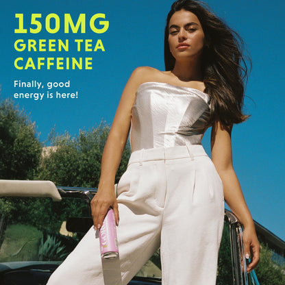 GORGIE Bestsellers Variety, Sugar-Free Natural Energy Drink Sparkling, Healthy Energy Drinks - Green Tea, Biotin, B Vitamins -150mg Caffeine, Vegan, & Low Calorie (Pack of 12)