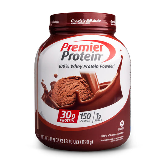 Premier Protein Powder, Chocolate Milkshake, 30g Protein, 1g Sugar, 100% Whey Protein, Keto Friendly, No Soy Ingredients, Gluten Free, 17 Servings, 24.5 Ounce (Pack of 1)